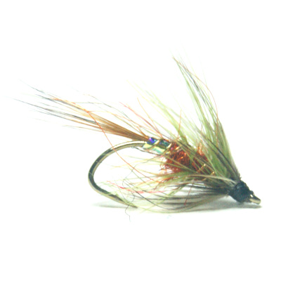 softhackles.blog - palmered hackle wet fly - Sparkle Palmer