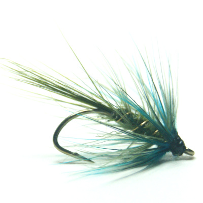 softhackles.blog - palmered hackle wet fly - Dark Olive Bumble